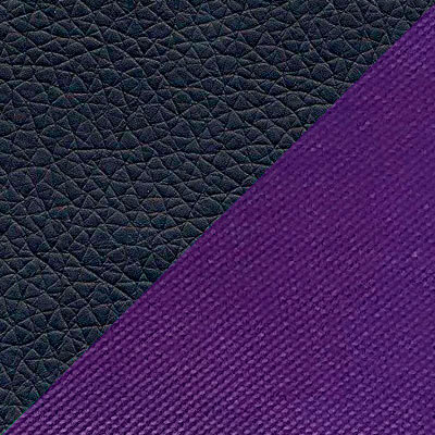 Черная экокожа-фиолет ткань
