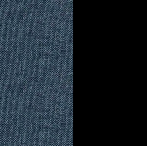 Ткань синяя - Черный гладкий