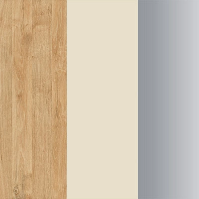 Тиквуд светлый-Ваниль глянец-Нержавеющая сталь-Хром