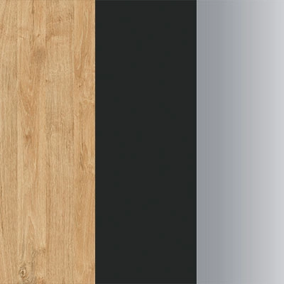 Тиквуд светлый-Графит глянец-Нержавеющая сталь-Хром