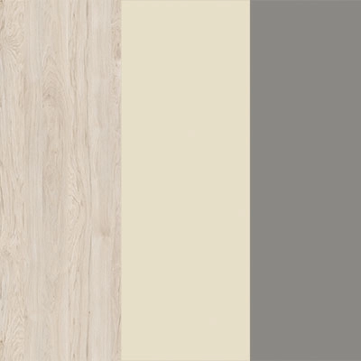 Денвер светлый-Ваниль глянец-Металл серый