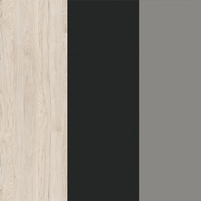 Денвер светлый-Графит глянец-Металл серый