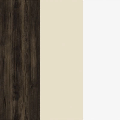 Дуб мали-Ваниль глянец-Металл белый