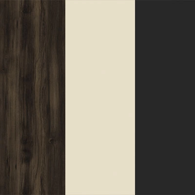 Дуб мали-Ваниль глянец-Металл черный
