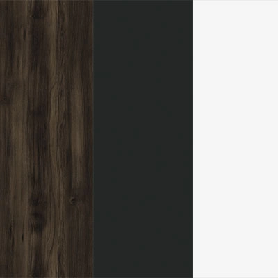 Дуб мали-Графит глянец-Металл белый