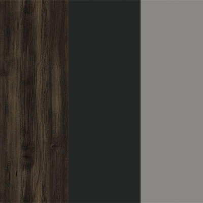 Дуб мали-Графит глянец-Металл серый