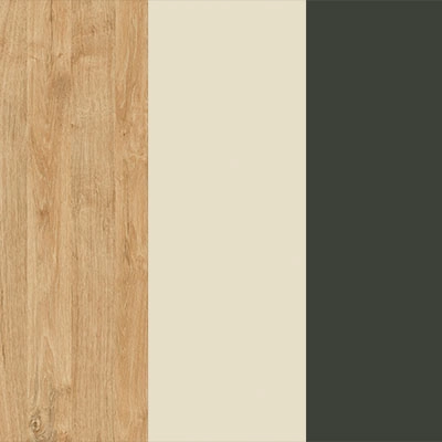 Тиквуд светлый-Ваниль глянец-Металл антрацит