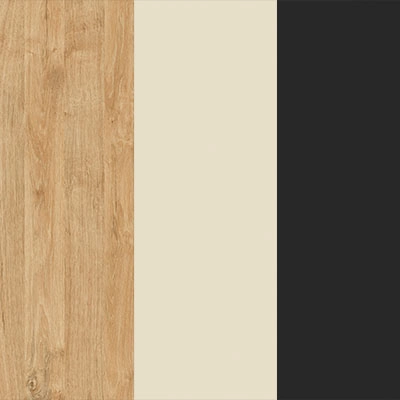 Тиквуд светлый-Ваниль глянец-Металл черный