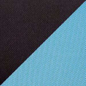 Черная ткань-голубая сетка