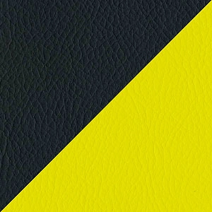 Черная-желтая экокожа