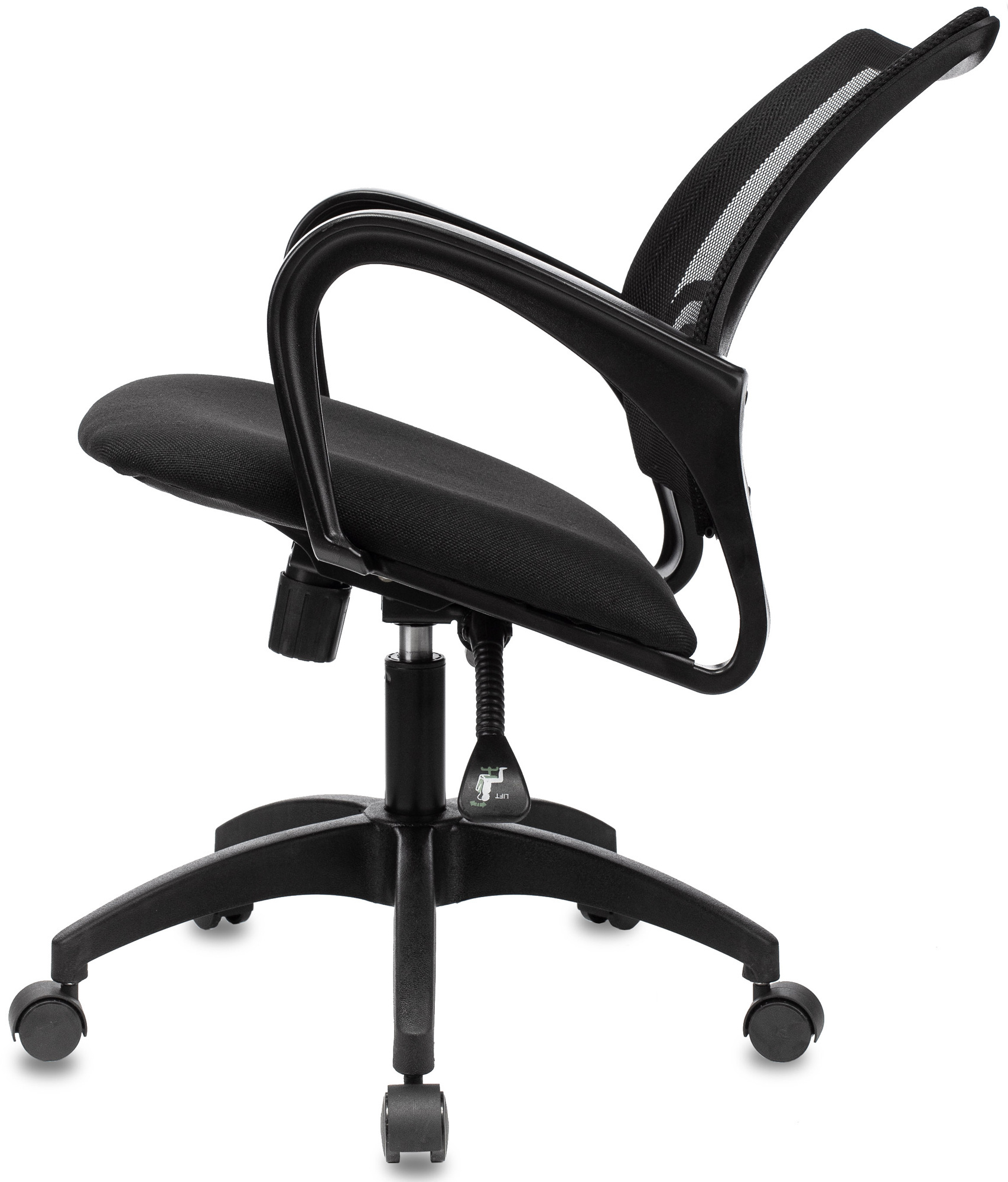 Ch-695n, на колесиках, сетка/ткань, черный [Ch-695n/Black]. Офисное кресло Люкс.