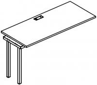 Секция стола рабочей станции на металлокаркасе DUE А4 Б2 003-1