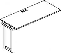 Секция стола рабочей станции на металлокаркасе QUATTRO А4 Б4 003-1