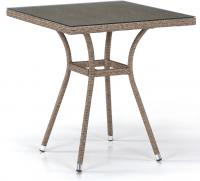 Плетеный стол T282BNT-W56-70x70 Light Brown