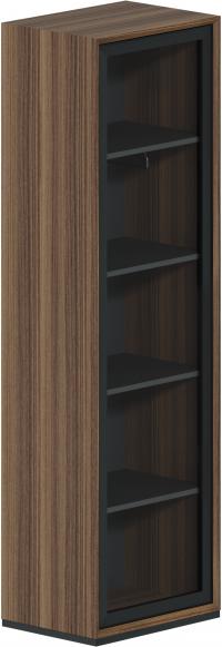 Шкаф 1-секционный со стеклом  QUARTZ QZ.0301.BW.BL.GR
