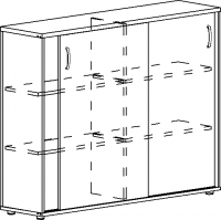 Шкаф-купе средний (для 2-х столов 70) ALBERO А4 304