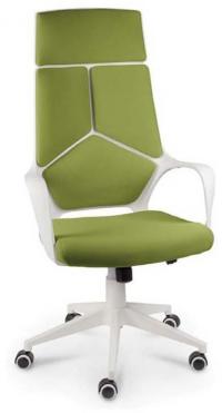 Кресло офисное Norden IQ (White plastic green) бел.пластик/зел.ткань (выставочный образец)
